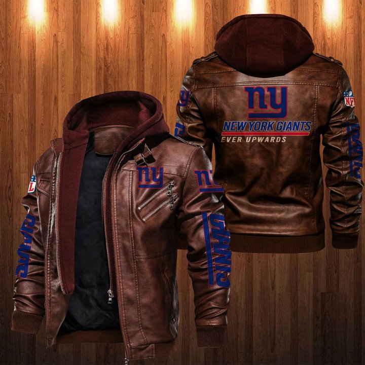New York Giants Ever Upwards Leather Jacket