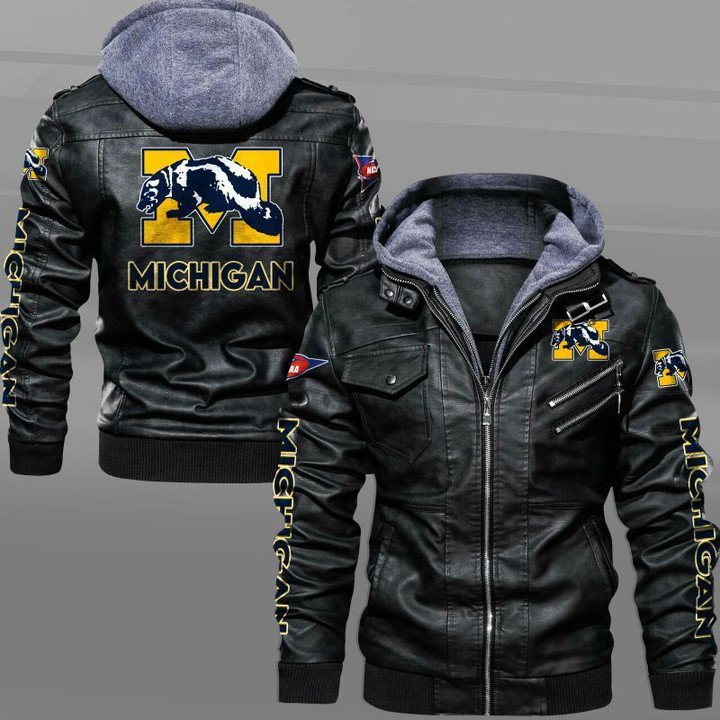 Michigan Wolverines Leather Jacket