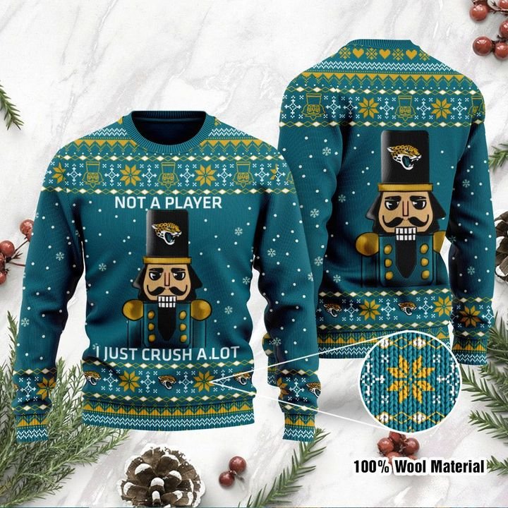 Jacksonville Jaguars Not A Player I Just Crush Alot Ugly Christmas Sweater