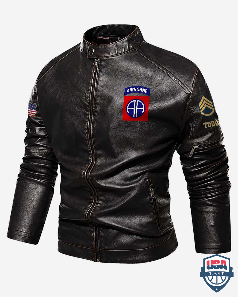 82nd Airborne Division Till The Day I Die Personalized Leather Jacket