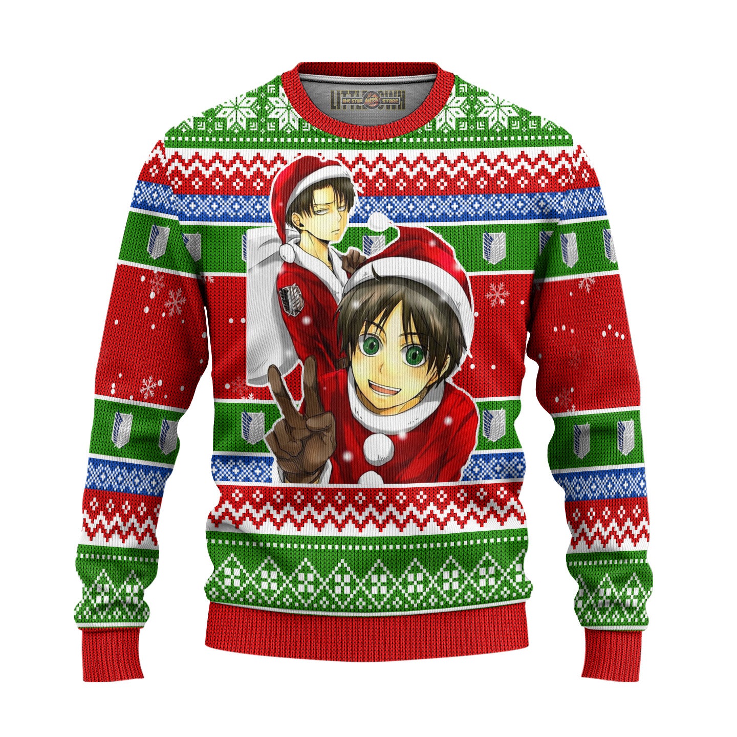Levi x Eren Attack on Titan Anime Ugly Christmas Sweater New Design
