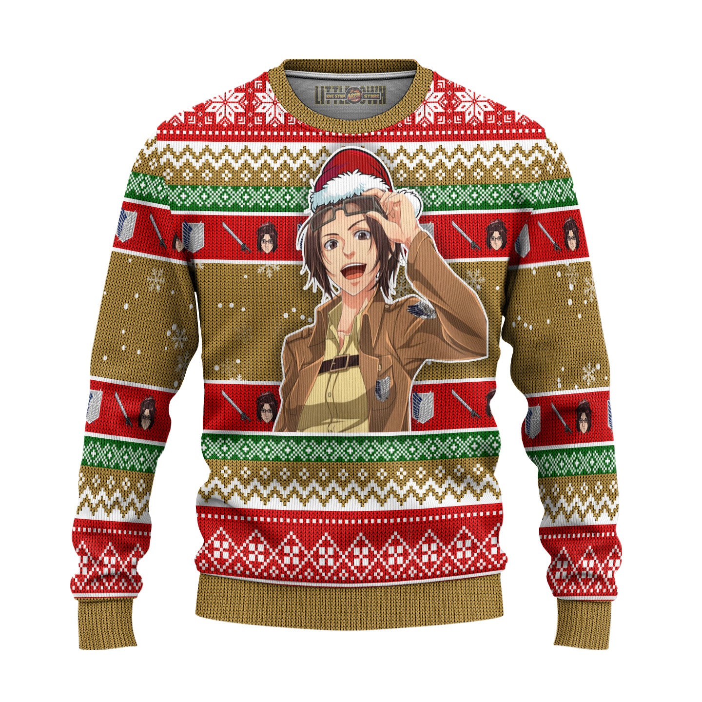 Hange Zoe Attack on Titan Anime Ugly Christmas Sweater New Design