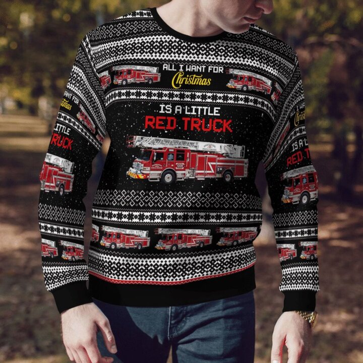 All I Want For Christmas Is A Little Red Truck Ugly Sweater