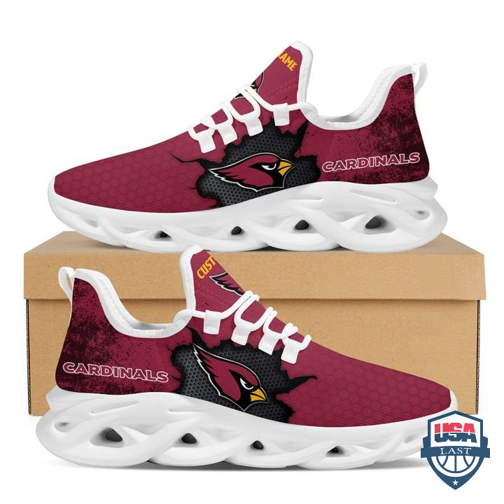 Arizona Cardinals Cracked Custom Name Max Soul Sneaker 25
