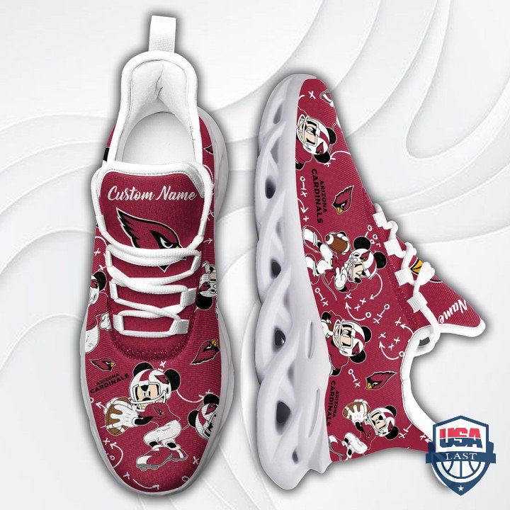 Arizona Cardinals Mickey Mouse Custom Name Max Soul Sneaker 54