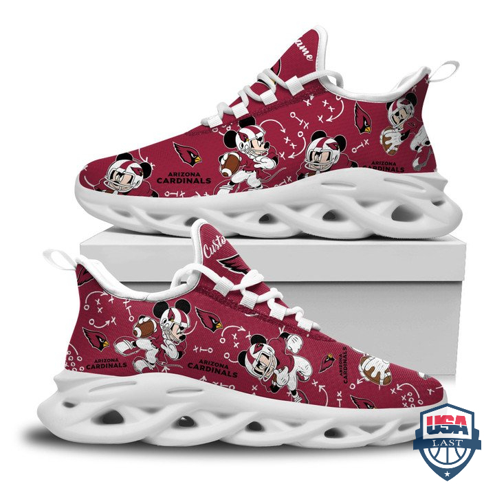 Arizona Cardinals Mickey Mouse Custom Name Max Soul Sneaker 54