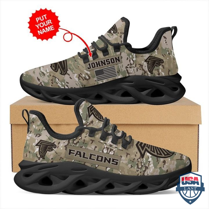 Atlanta Falcons US Army Military Custom Name Max Soul Shoes 27