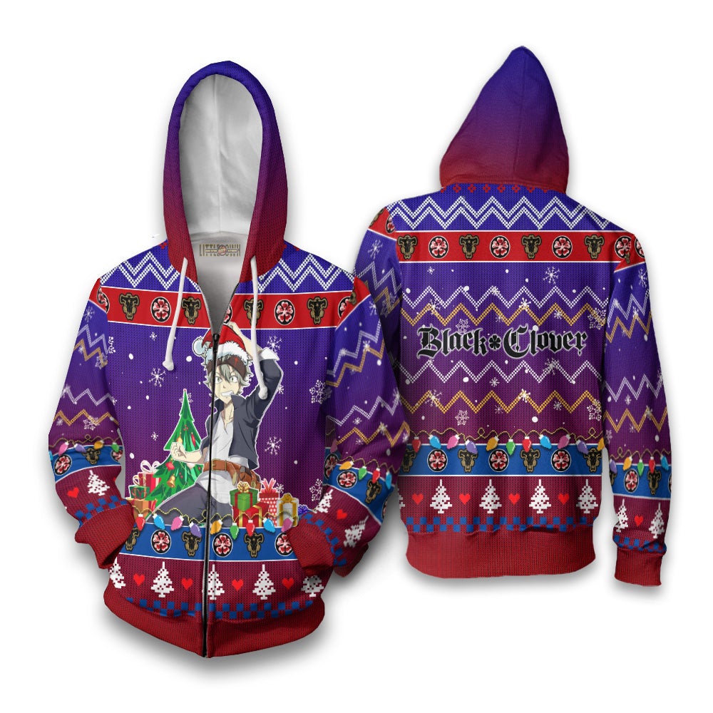 Asta Anime Ugly Christmas Sweater Black Clover New Design