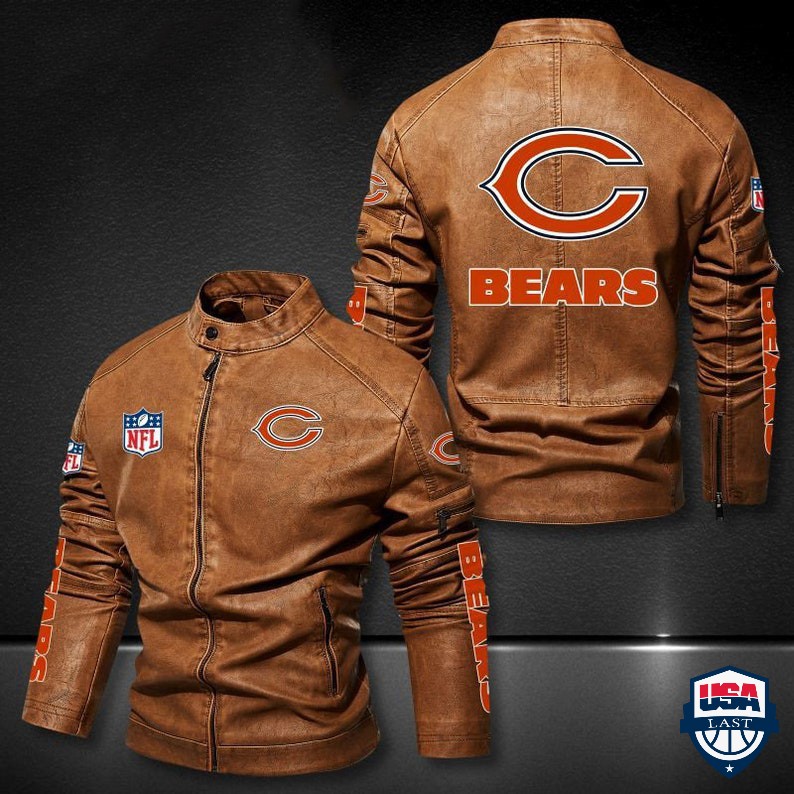 Chicago Bears NFL Motor Leather Jacket
