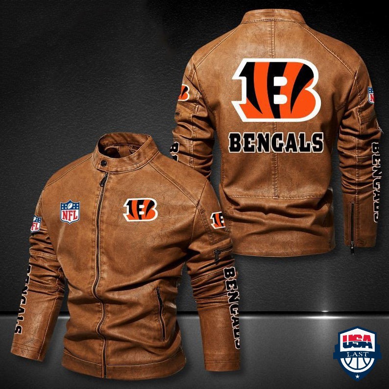 Cincinnati Bengals NFL Motor Leather Jacket