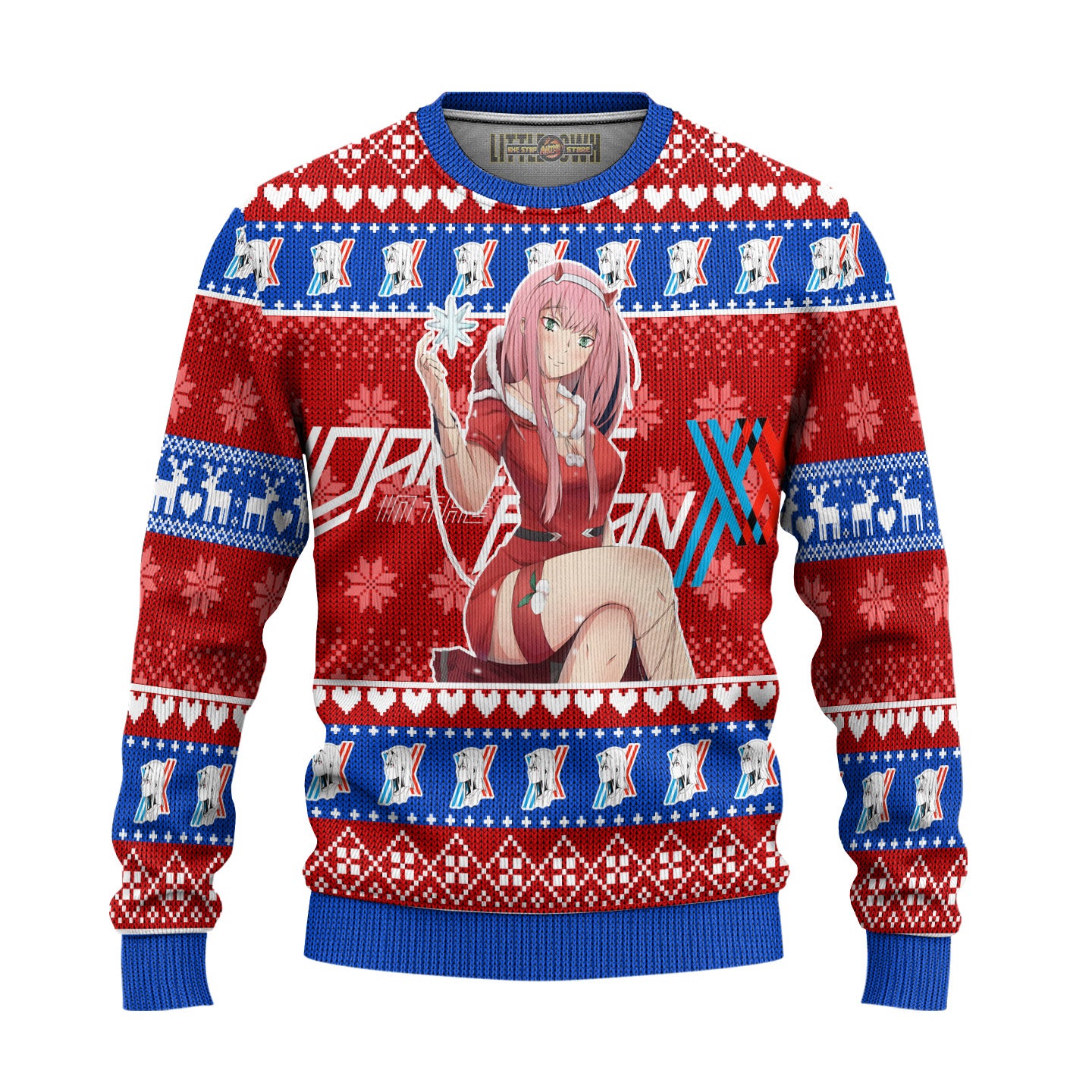 Zero Two Anime Ugly Christmas Sweater Custom Darling In The Franxx New Design