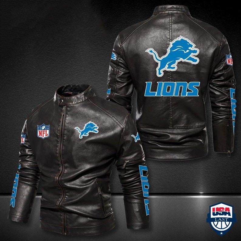 Detroit Lions NFL Motor Leather Jacket