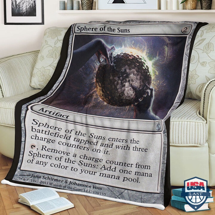 Game Magic The Gathering Fleece Blanket Sphere Of The Suns Card