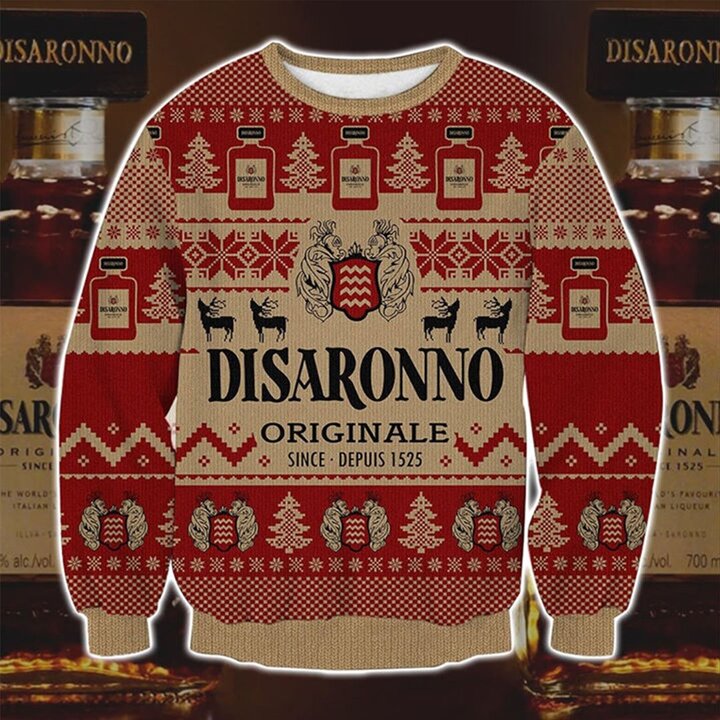 Disaronno Originale Since Depuis 1525 Ugly Christmas Sweater
