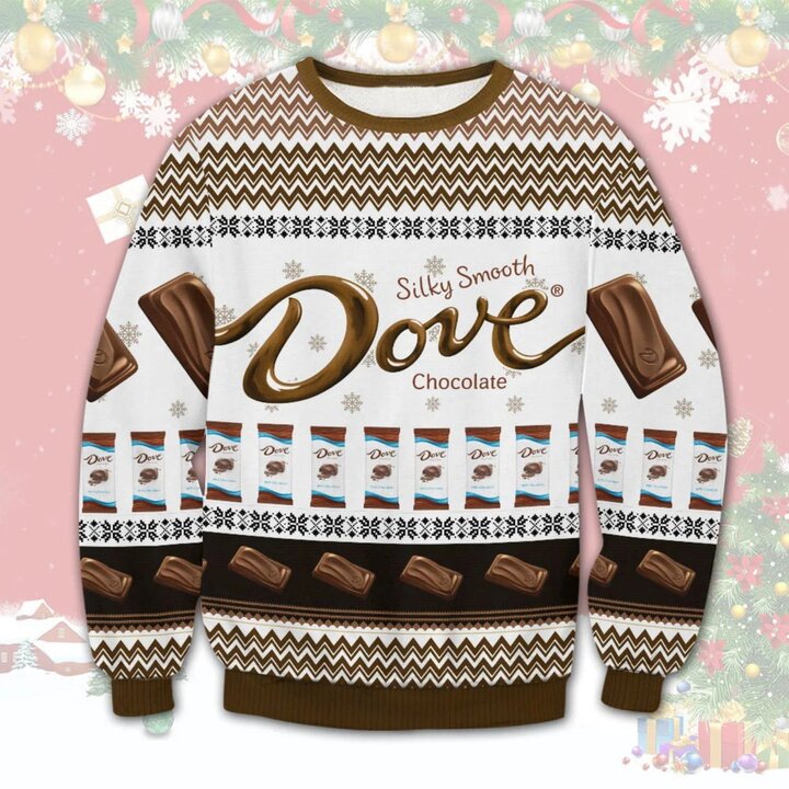 Dove Chocolate All Printed Ugly Christmas Sweater Sweatshirt
