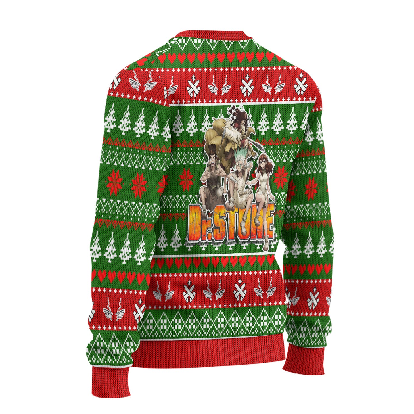 Dr Stone Anime Ugly Christmas Sweater Custom Green New Design