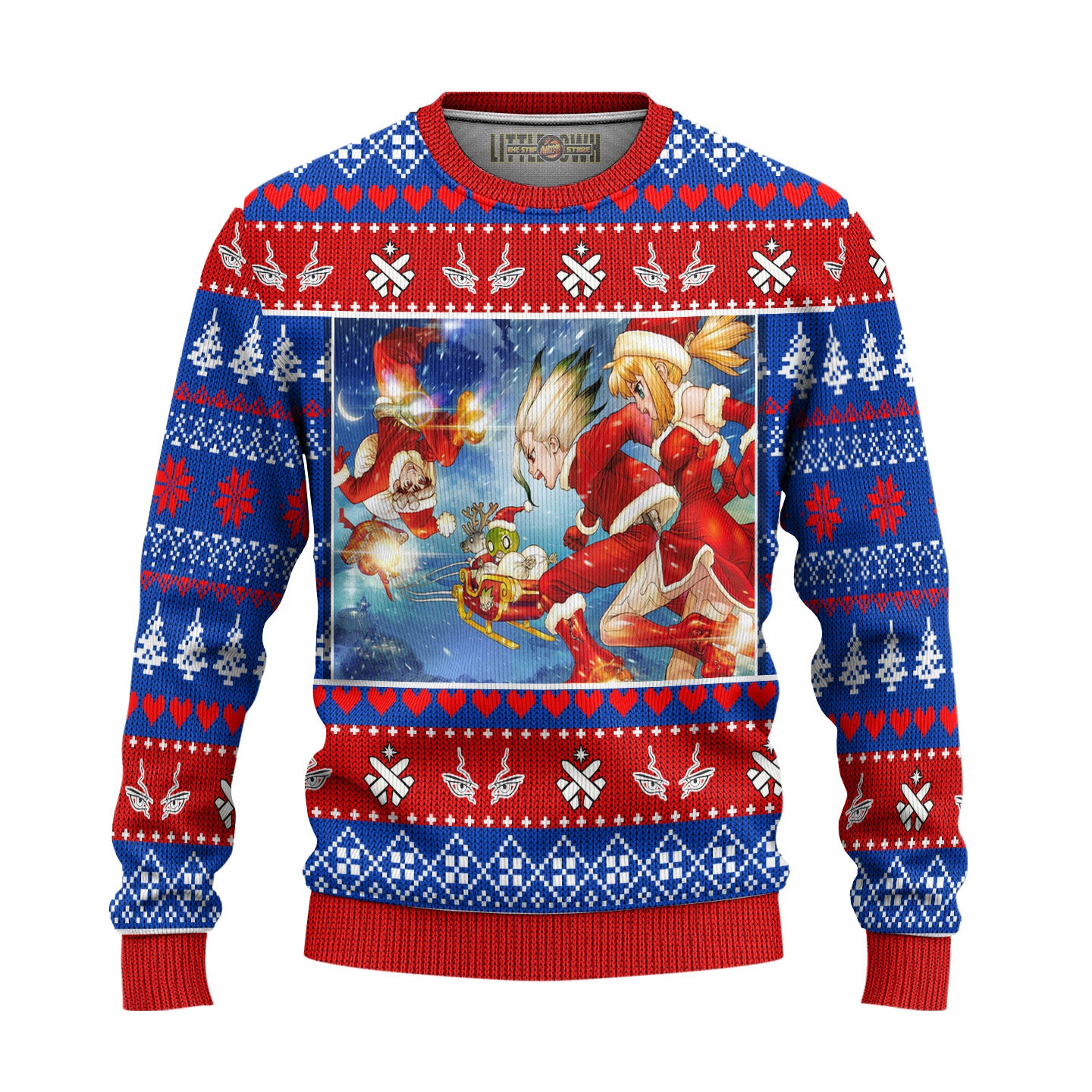 Dr Stone Anime Ugly Christmas Sweater Custom Characters New Design