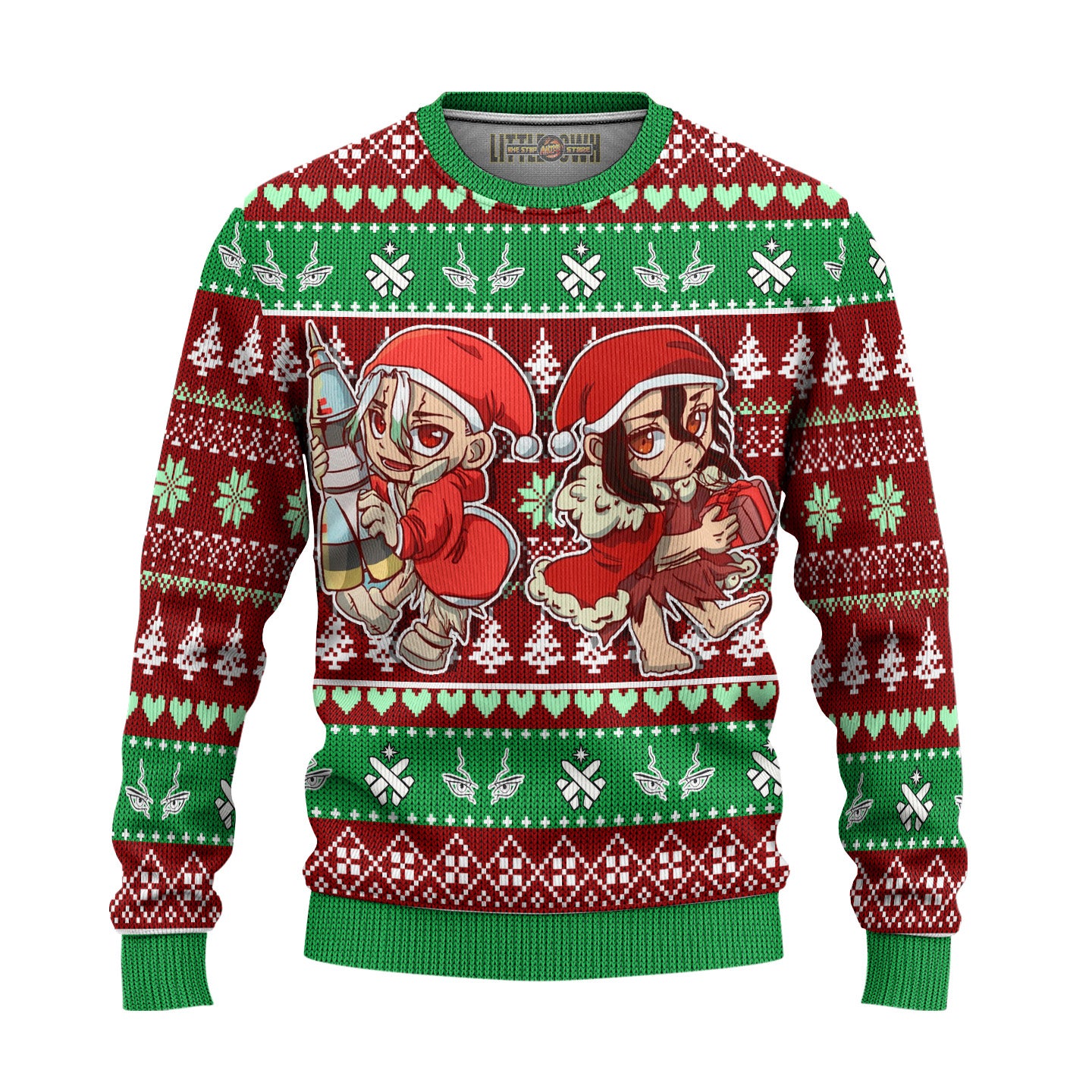 Senku x Tsukasa Anime Ugly Christmas Sweater Custom Dr Stone New Design