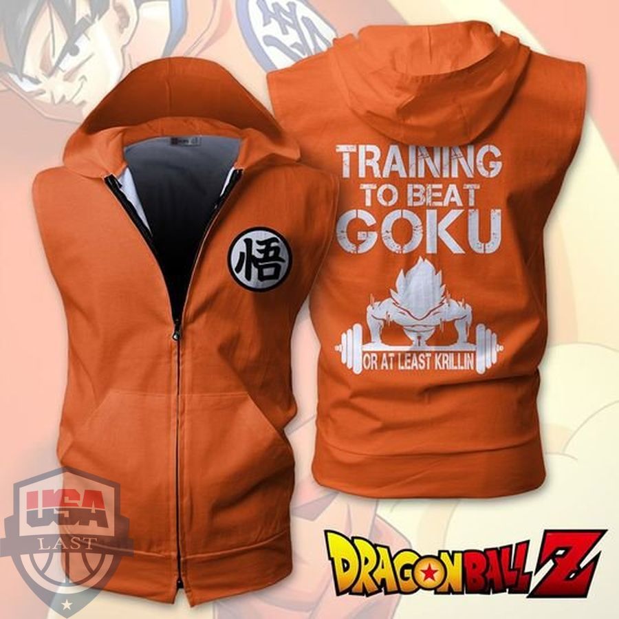 Dragon Ball Z Training To Beat Goku Vest Zipper