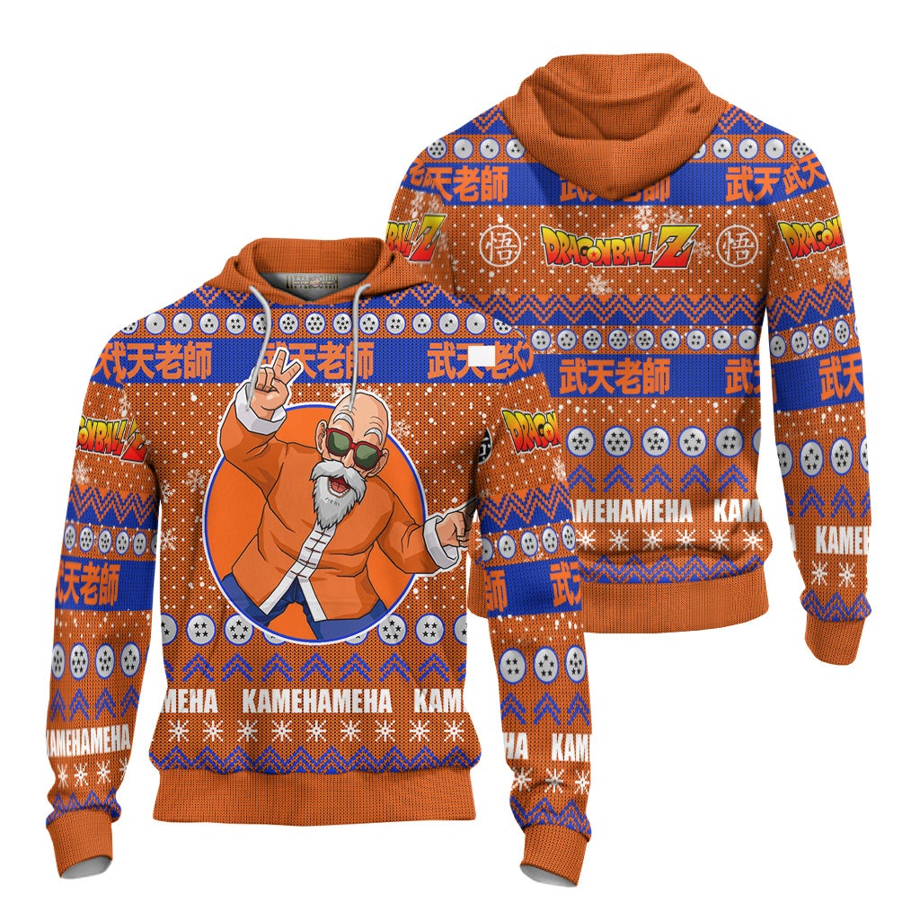 Master Roshi Anime Ugly Christmas Sweater Dragon Ball Z New Design