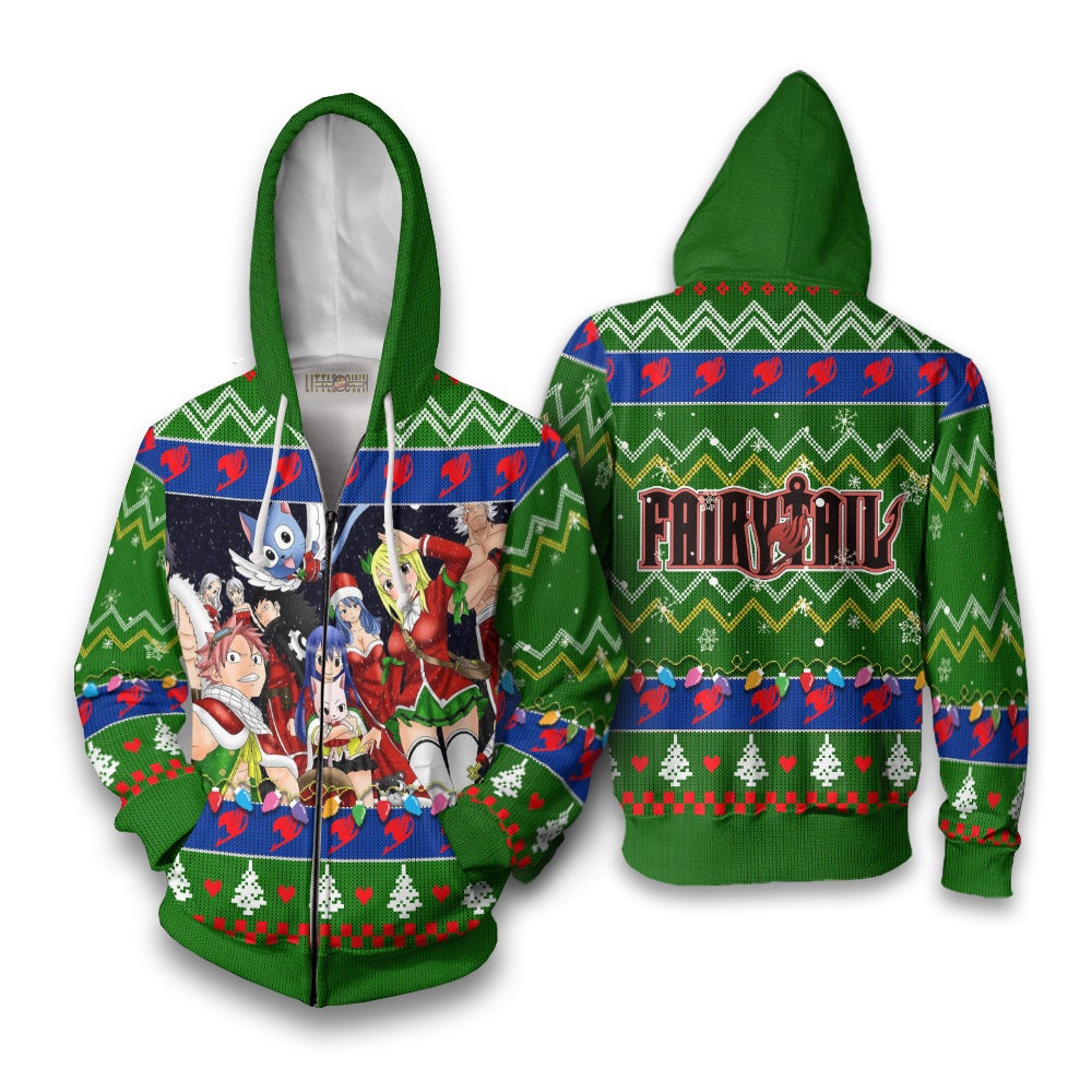 Fairy Tail Anime Ugly Christmas Sweater Custom Characters New Design