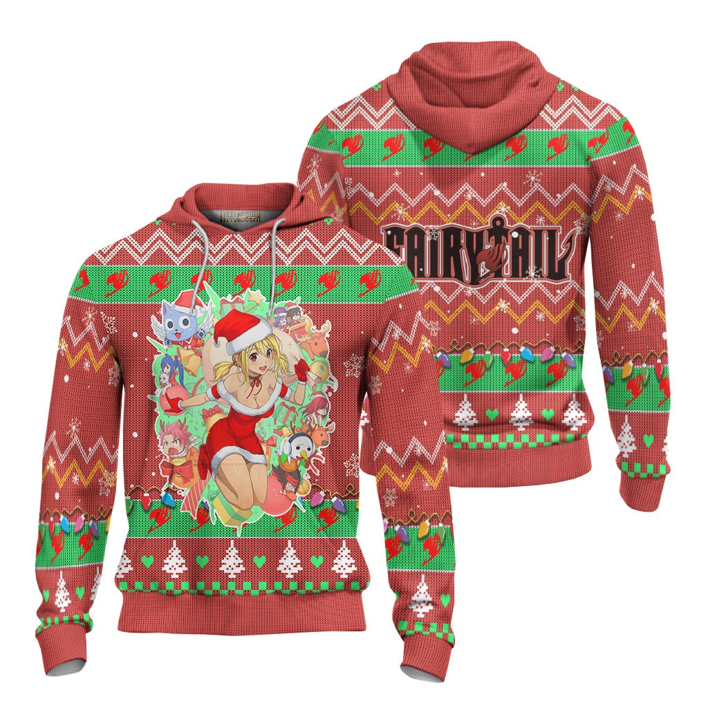 Fairy Tail Anime Ugly Christmas Sweater Custom Pink New Design