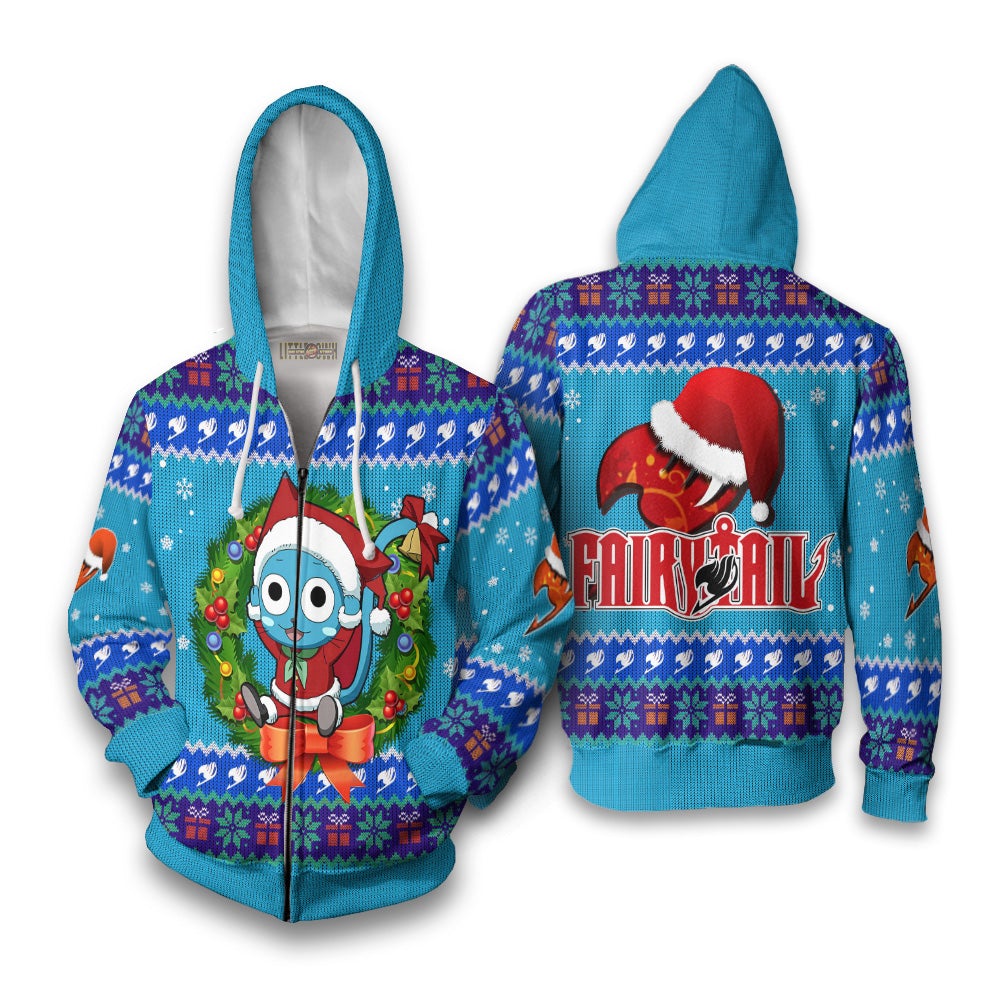 Happy Anime Ugly Christmas Sweater Custom Fairy Tail New Design