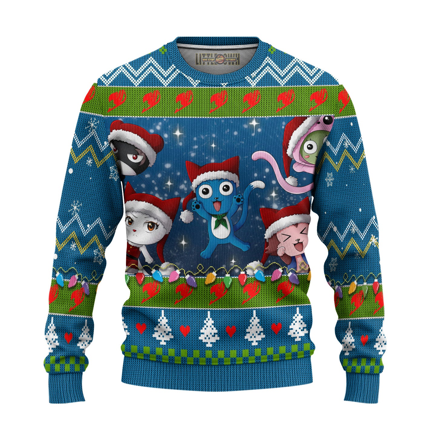 Natsu x Lucy Anime Ugly Christmas Sweater Custom Fairy Tail New Design