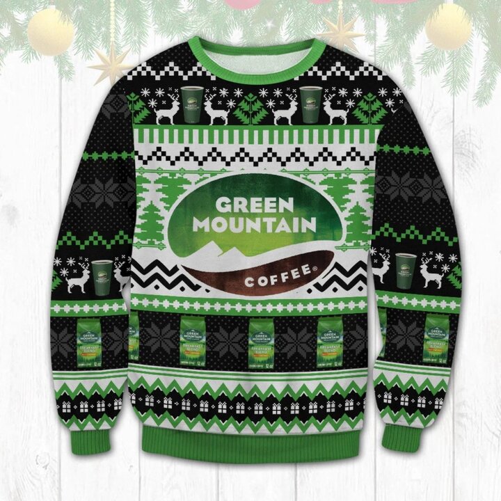 Green Mountain Coffee Ugly Christmas Sweater