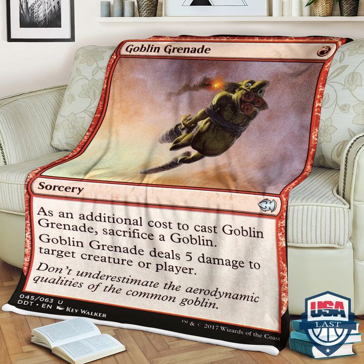 Game MTG Goblin Grenade Fleece Blanket