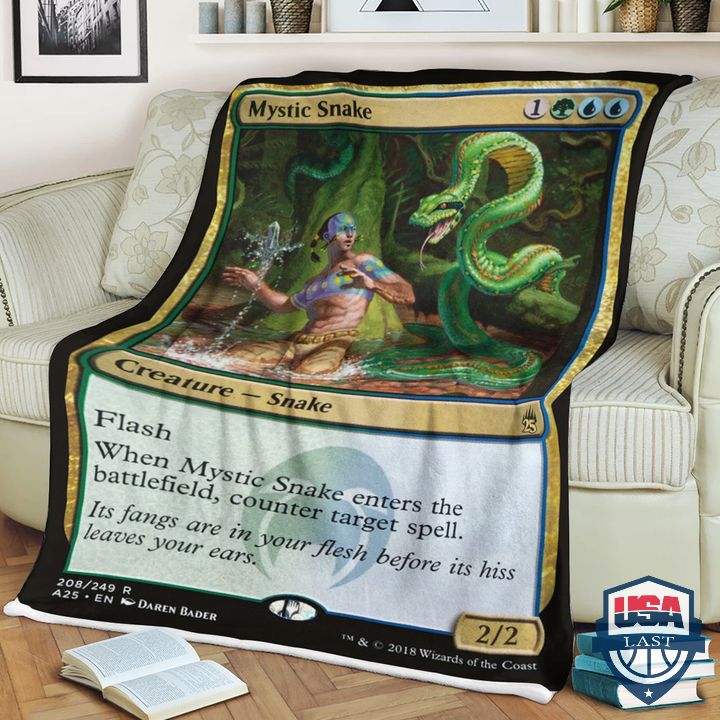 Game MTG Mystic Snake Fleece Blanket