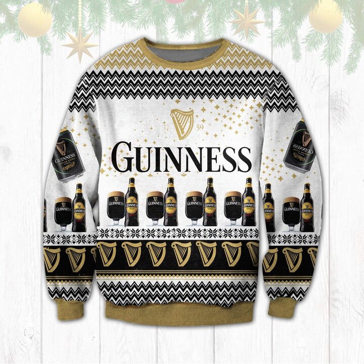 Guinness Irish Stout Beer Ugly Christmas Sweater