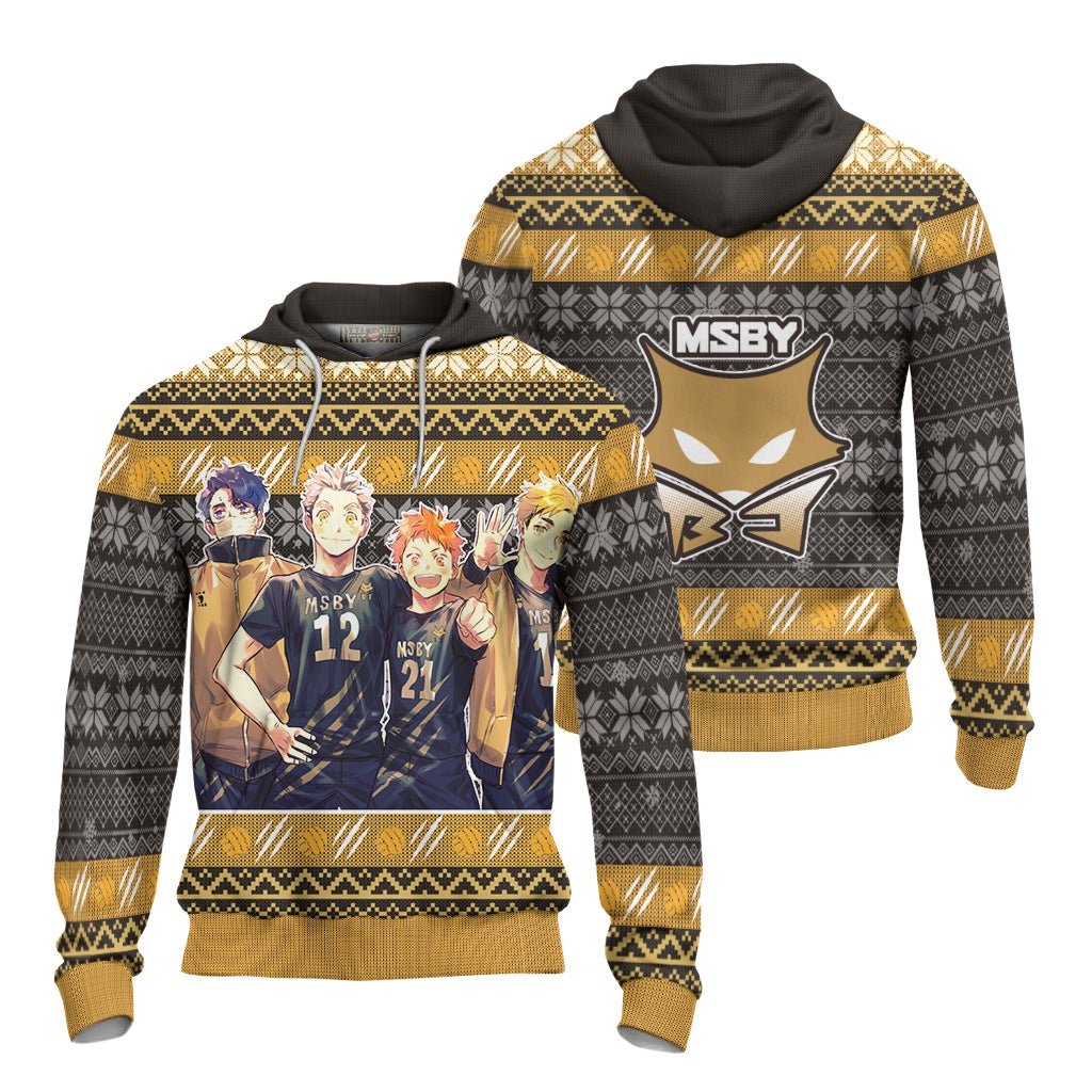 MSBY Black Jackal Ugly Christmas Sweater Haikyuu Anime New Design
