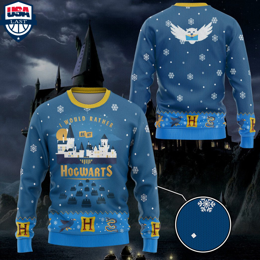 Harry-Potter-I-would-rather-be-at-Hogwarts-ugly-christmas-custom-ugly-sweater