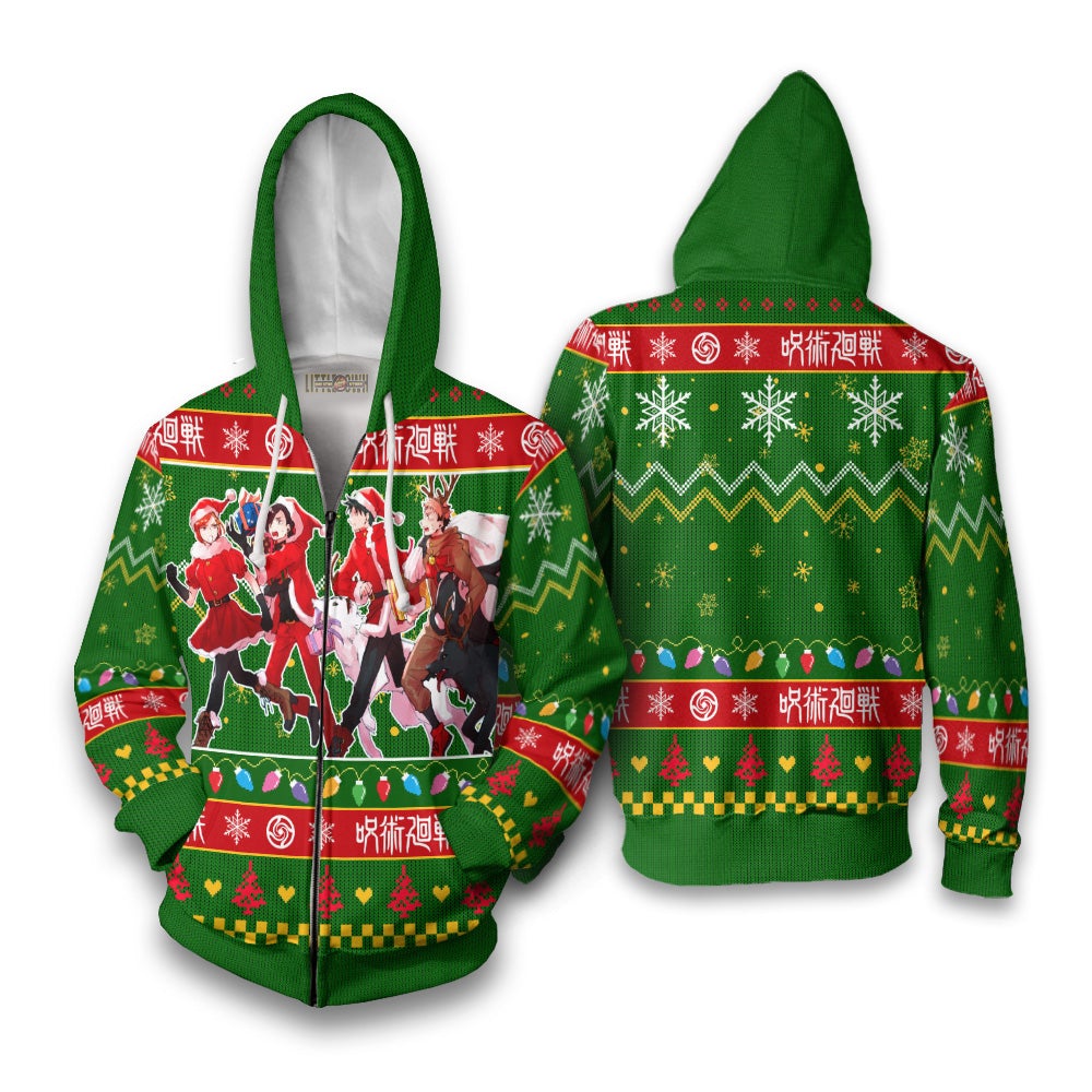Jujutsu Kaisen Ugly Christmas Sweater Custom Anime Characters New Design