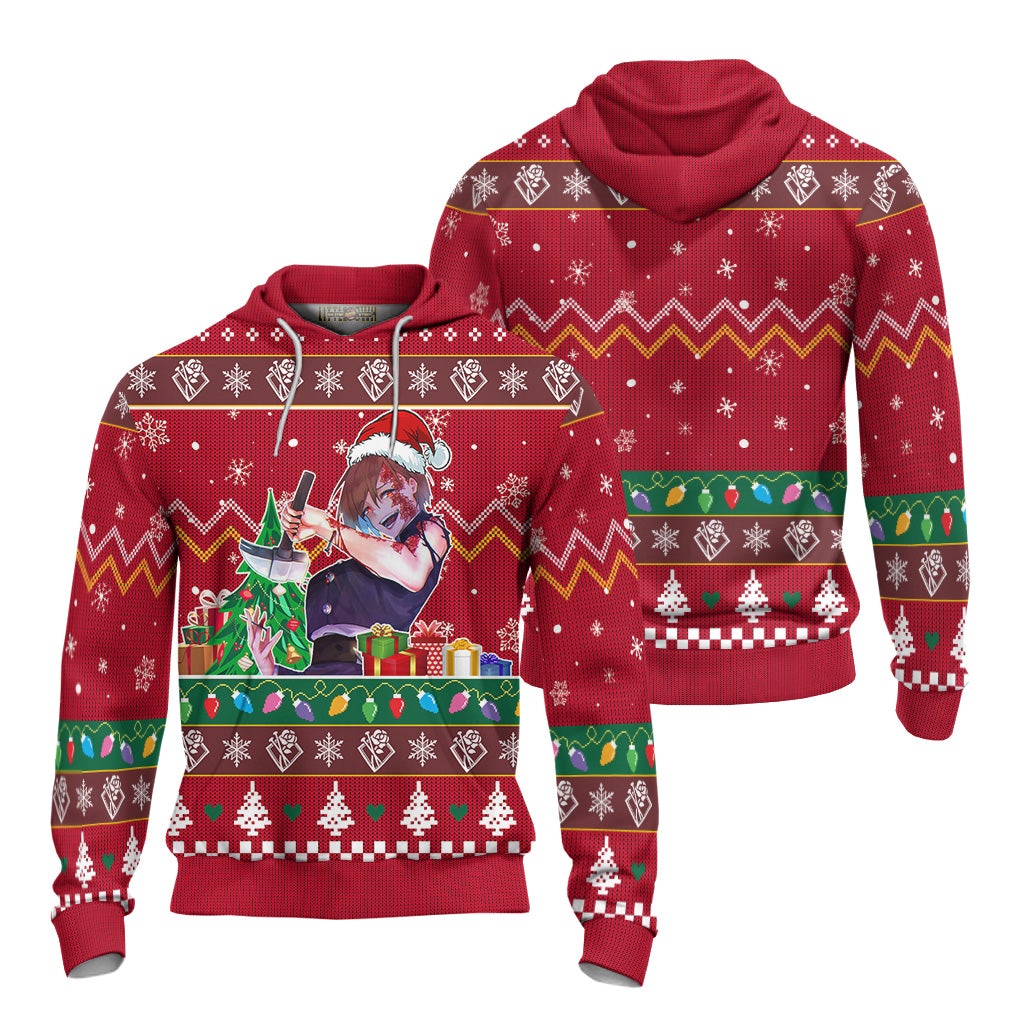 Nobara Kugisaki Ugly Christmas Sweater Custom Jujutsu Kaisen Anime New Design