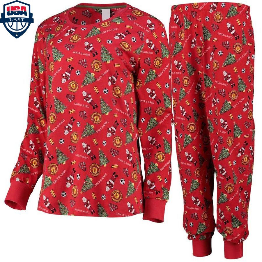 Manchester United Santa is a Red christmas pajamas set