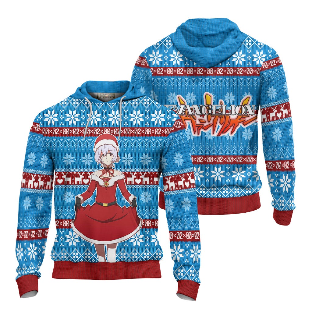 Rei Ayanami Anime Ugly Christmas Sweater Custom Neon Genesis Evangelion New Design