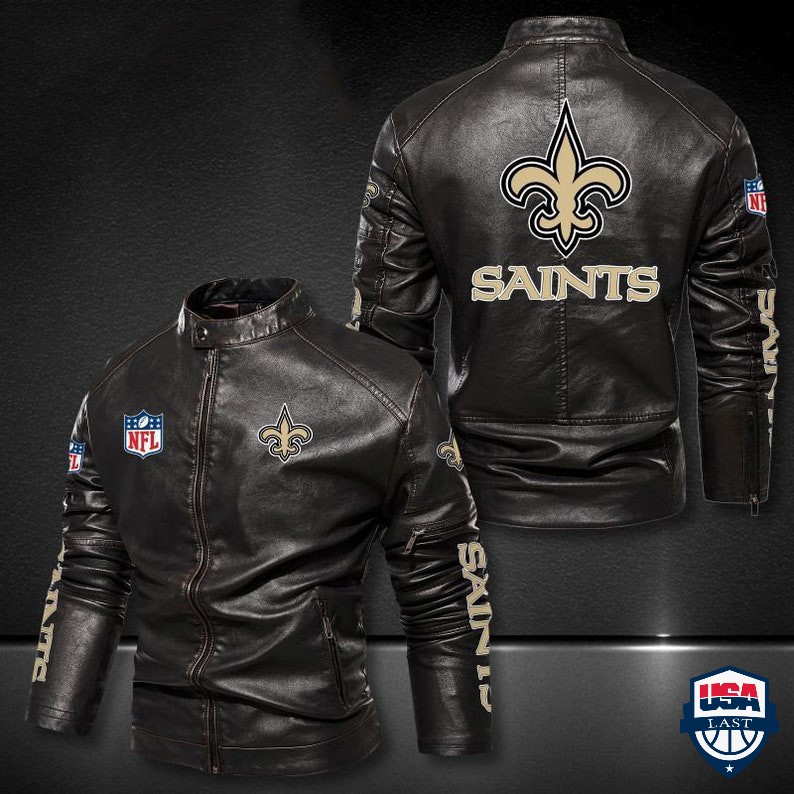 New Orleans Saints NFL Motor Leather Jacket