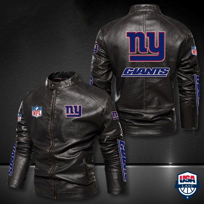 New York Giants NFL Motor Leather Jacket