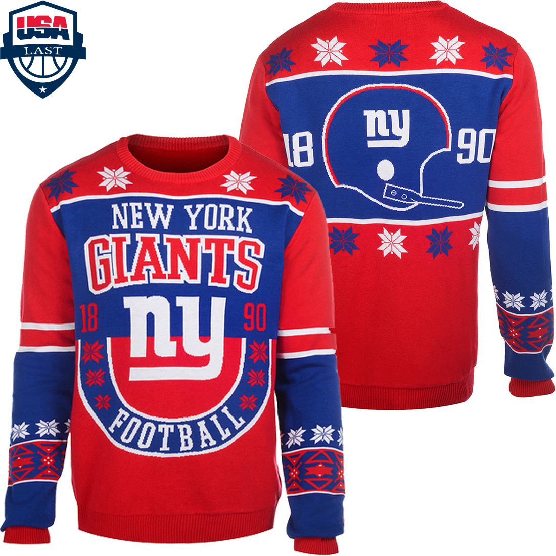 New York Giants NFL Retro Cotton Sweater