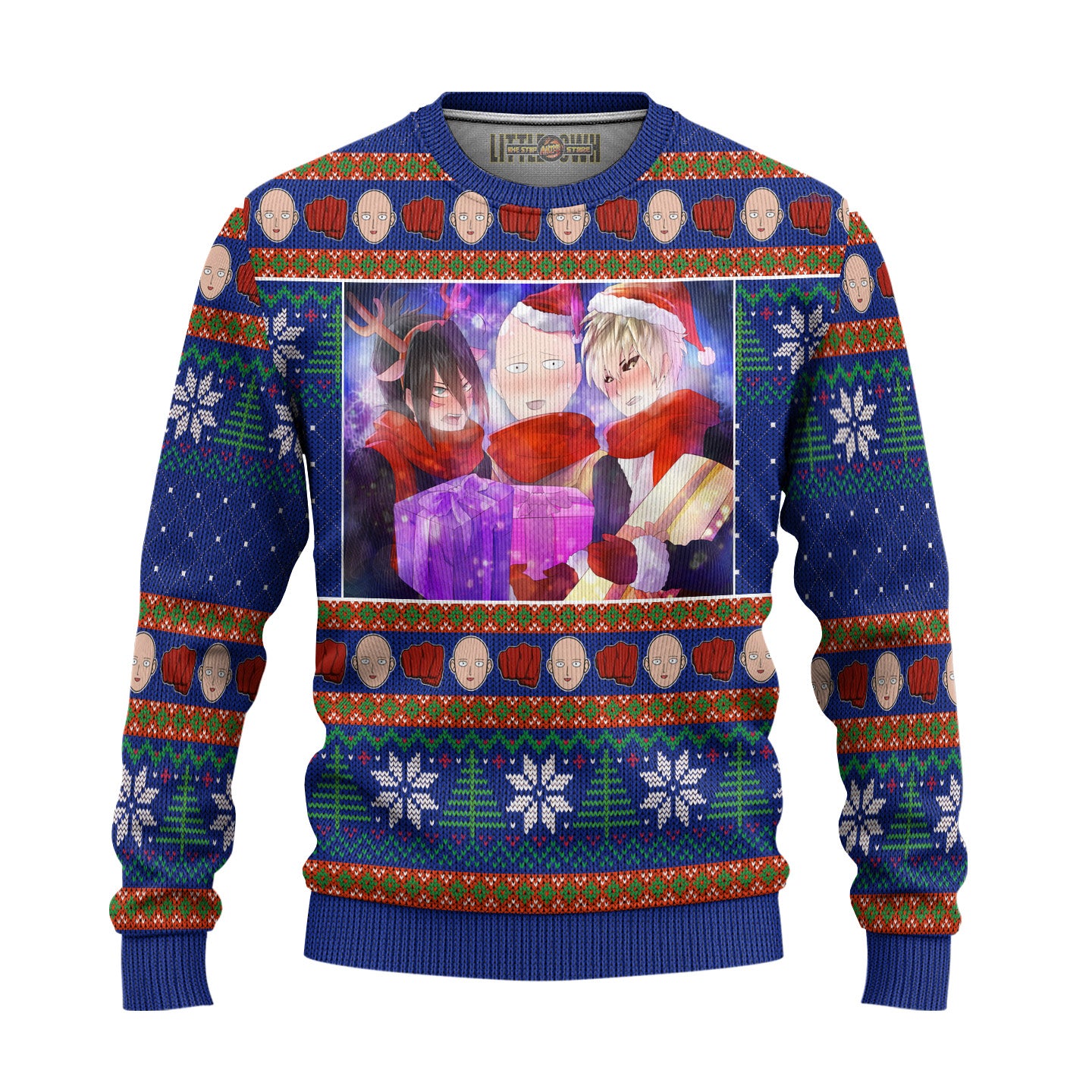 Genos Anime Ugly Christmas Sweater Custom One Punch Man New Design