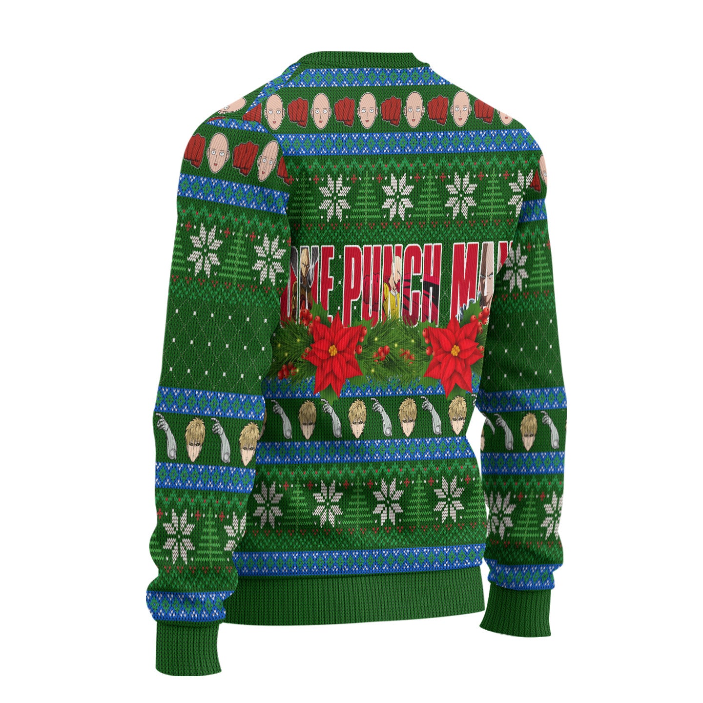 Genos x Saitama Anime Ugly Christmas Sweater Custom One Punch Man New Design