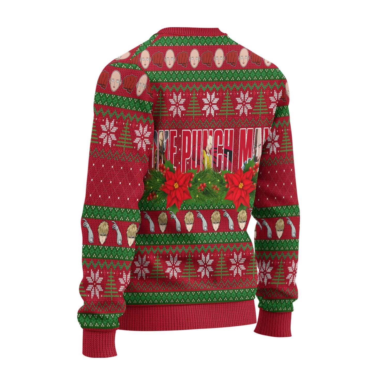 Saitama x Genos Anime Ugly Christmas Sweater Custom One Punch Man New Design