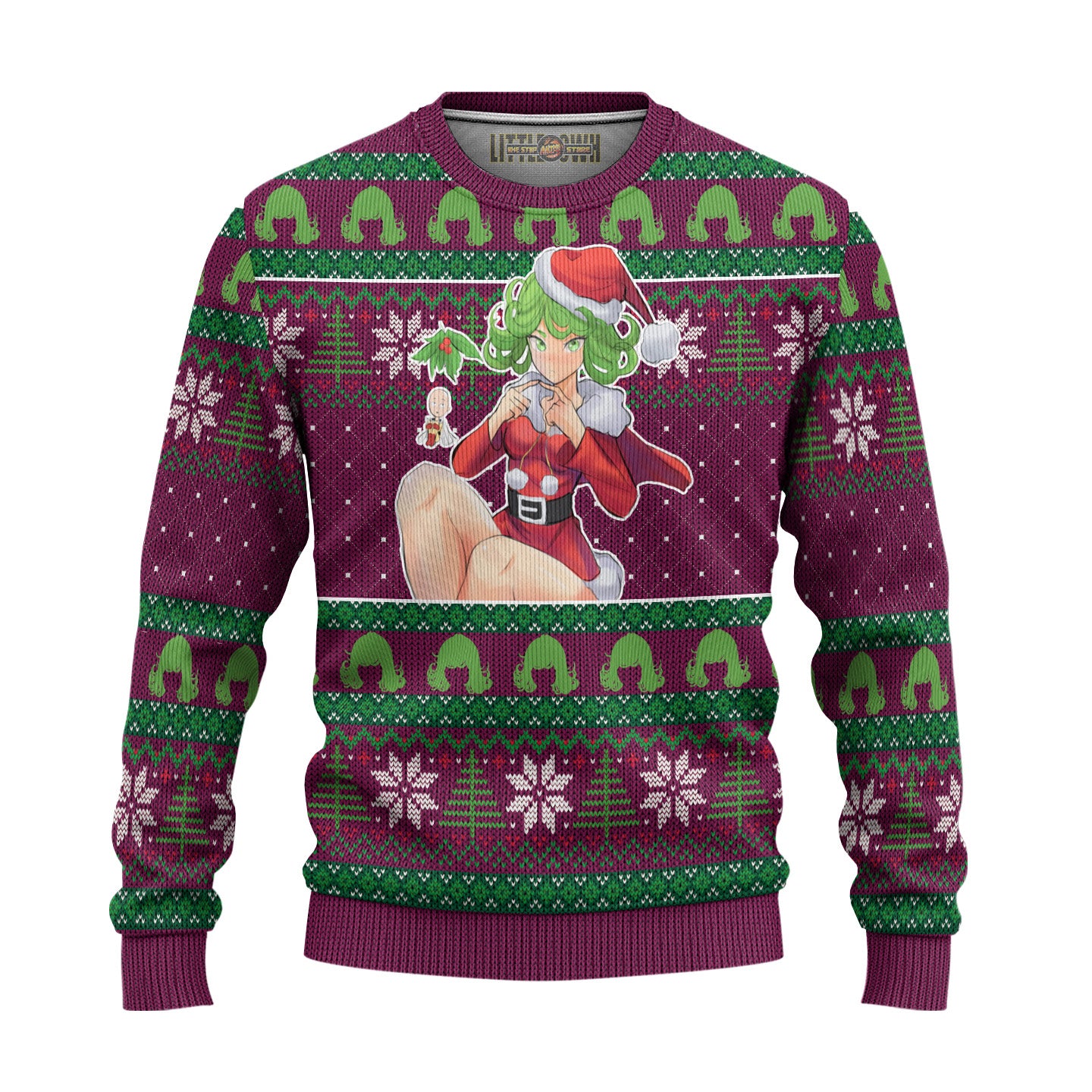 Tatsumaki Anime Ugly Christmas Sweater Custom One Punch Man New Design