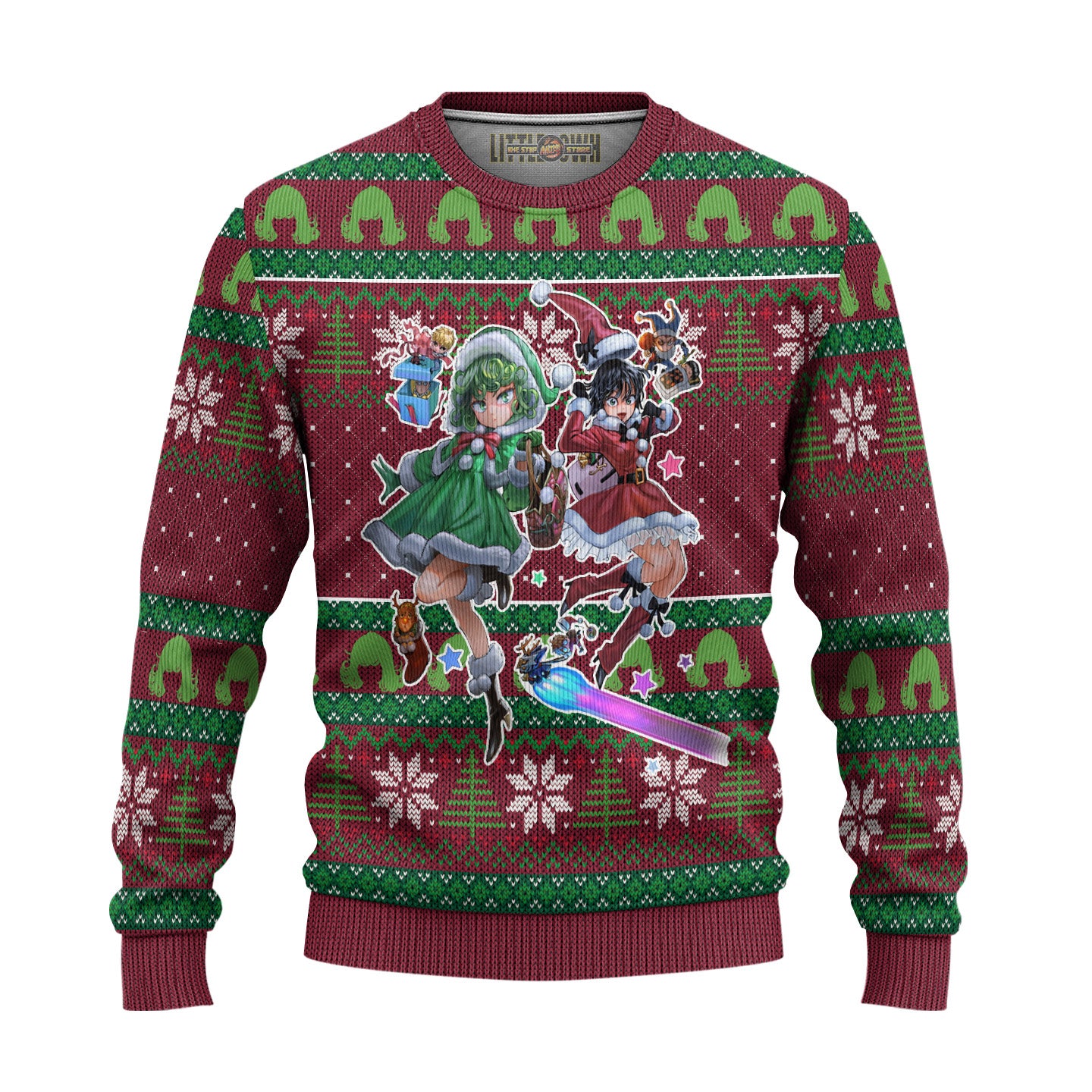 Fubuki x Tatsumaki Anime Ugly Christmas Sweater Custom One Punch Man New Design