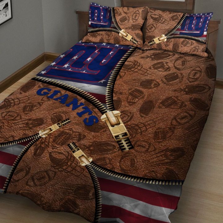 New Orleans Saints NFL American Flag Leather Pattern Bedding Set