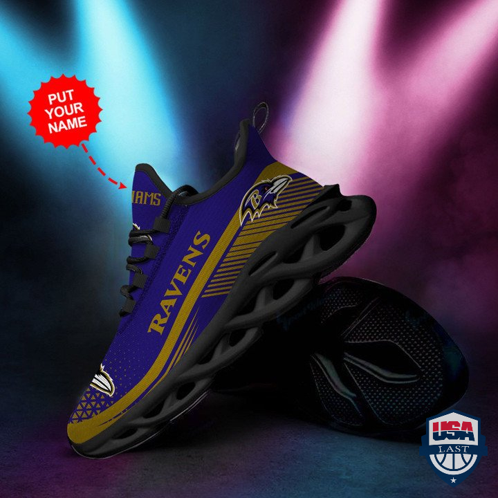 Personalized Baltimore Ravens Clunky Max Soul Shoes 41