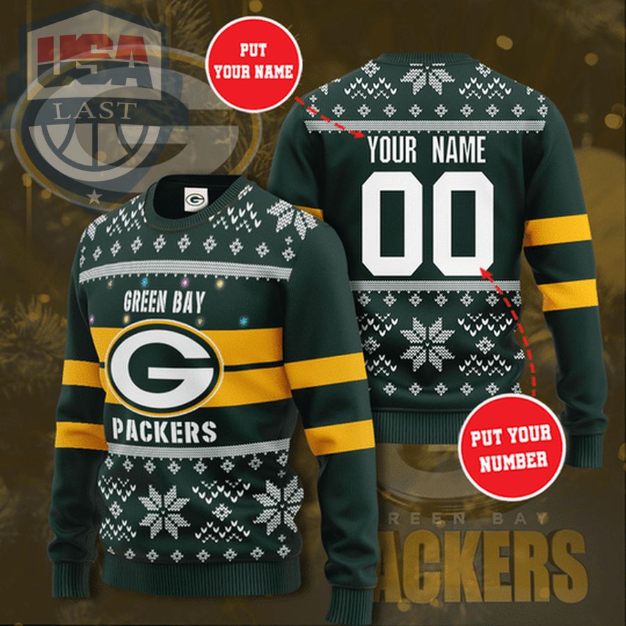 Personalized Green Bay Packers NFL Ugly Sweater