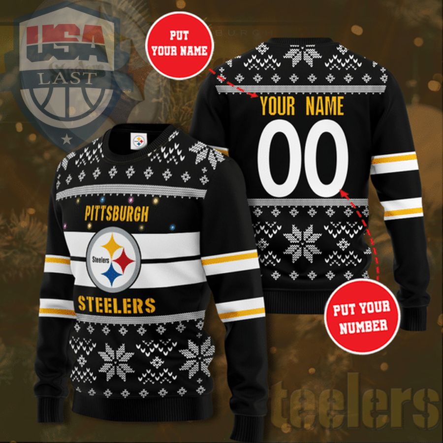 Personalized Pittsburgh Steelers NFL Ugly Sweater